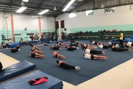Imagen. Concentración de gimnastas